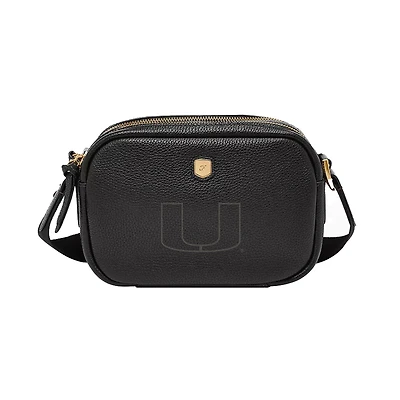 Fossil Miami Hurricanes Danni Leather Crossbody Bag