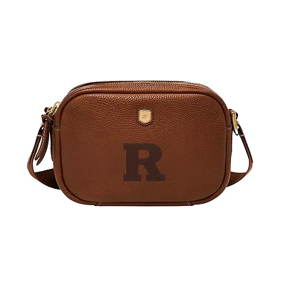 Fossil  Rutgers Scarlet Knights Danni Leather Crossbody Bag
