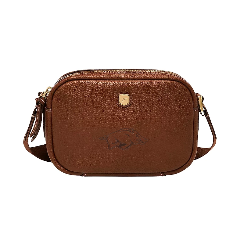 Fossil Arkansas Razorbacks Danni Leather Crossbody Bag