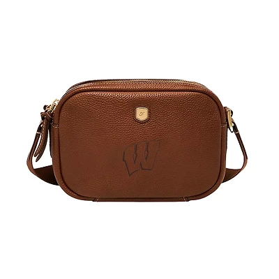 Fossil  Wisconsin Badgers Danni Leather Crossbody Bag