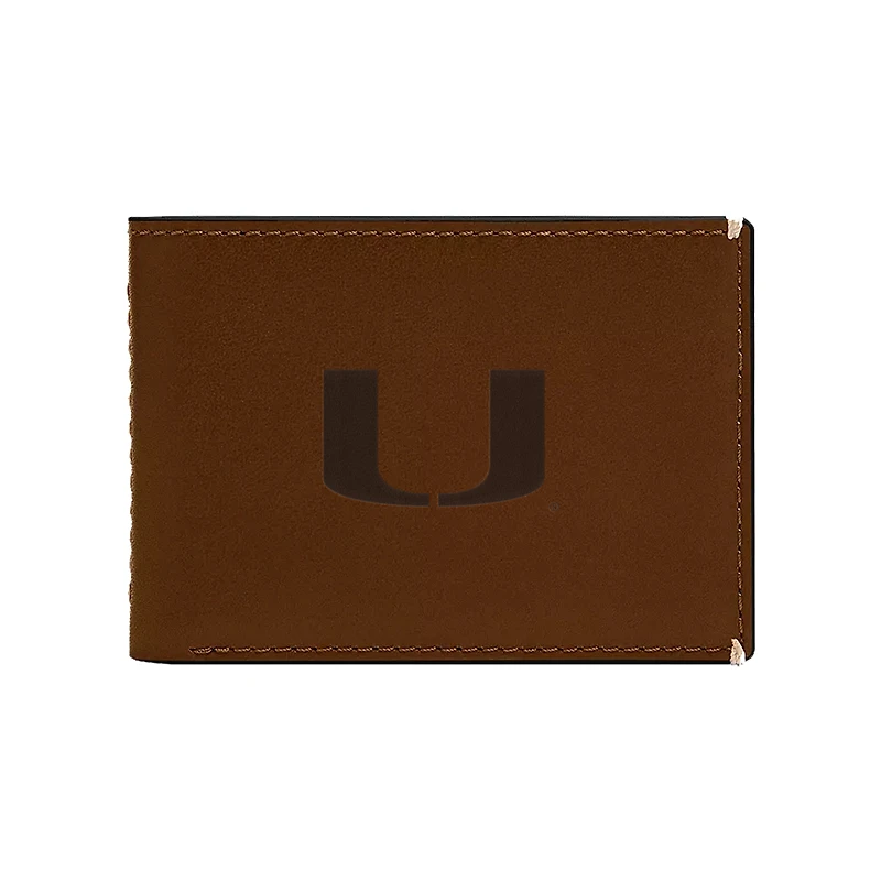 Fossil  Miami Hurricanes Westover Leather Front Pocket Wallet