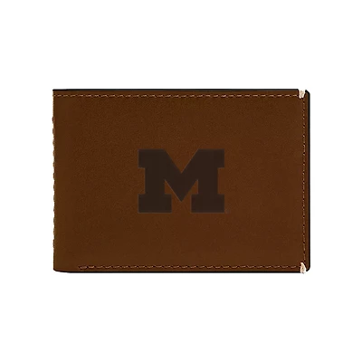 Fossil  Michigan Wolverines Westover Leather Front Pocket Wallet
