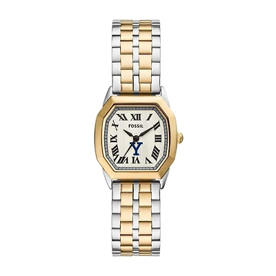 Fossil Yale Bulldogs Harlow Three-Hand Two-Tone Stainless Steel Watch