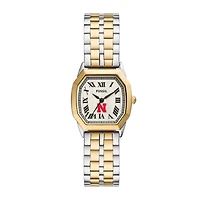 Fossil  Nebraska Huskers Harlow Three-Hand Two-Tone Stainless Steel Watch