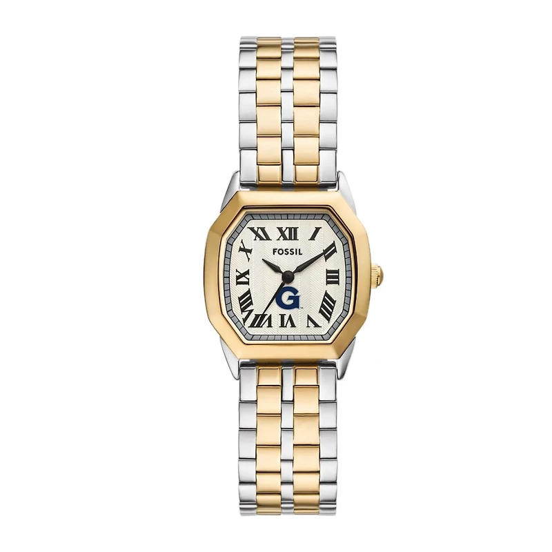 Fossil Georgetown Hoyas Harlow Three-Hand Two-Tone Stainless Steel Watch