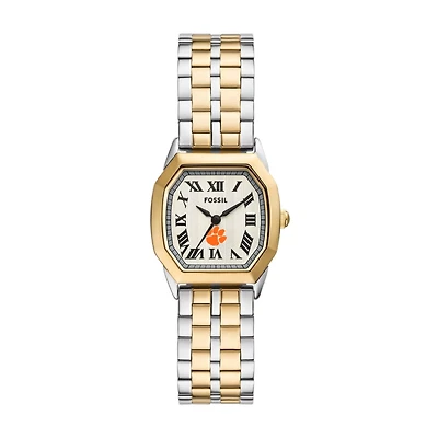 Fossil  Clemson Tigers Harlow Three-Hand Two-Tone Stainless Steel Watch