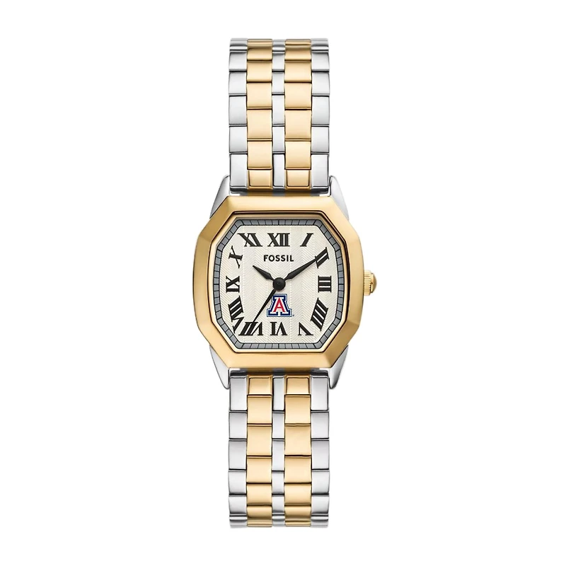 Fossil Arizona Wildcats Harlow Three-Hand Two-Tone Stainless Steel Watch