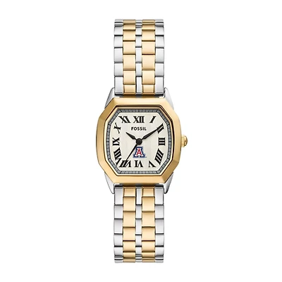 Fossil Arizona Wildcats Harlow Three-Hand Two-Tone Stainless Steel Watch