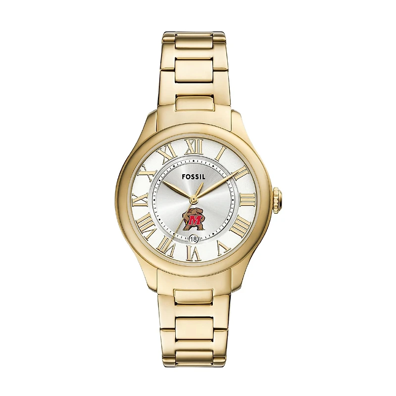 Fossil  Maryland Terrapins Gilmore Gold Stainless Steel Watch