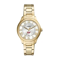 Fossil  Virginia Tech Hokies Gilmore Gold Stainless Steel Watch