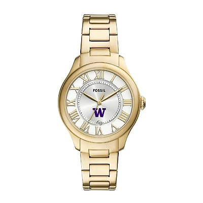 Fossil Washington Huskies Gilmore Gold Stainless Steel Watch