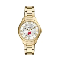 Fossil  Wisconsin Badgers Gilmore Gold Stainless Steel Watch