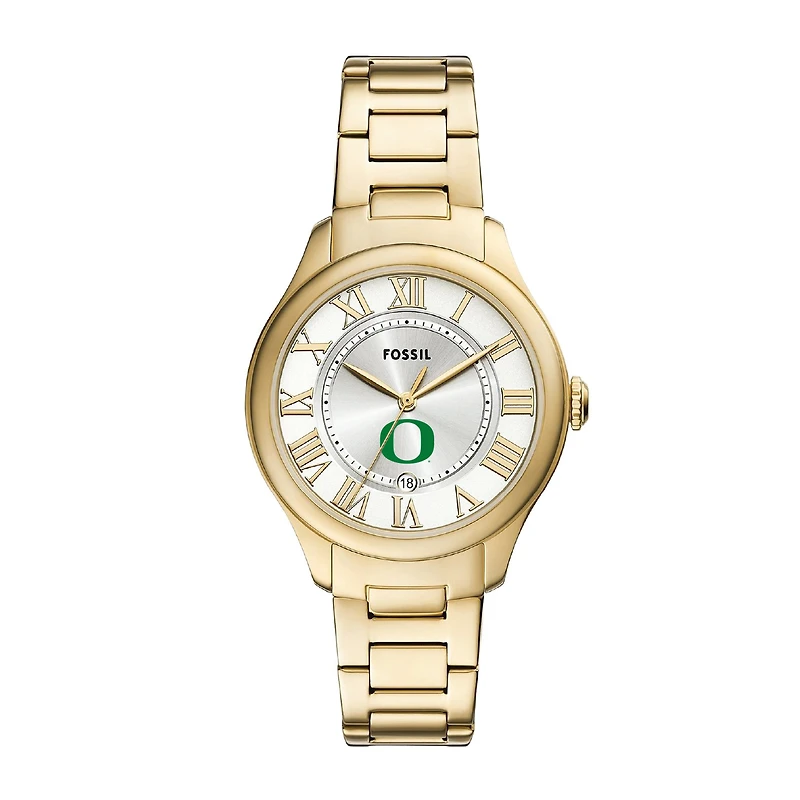 Fossil Oregon Ducks Gilmore Gold Stainless Steel Watch