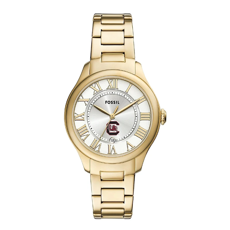 Fossil South Carolina Gamecocks Gilmore Gold Stainless Steel Watch