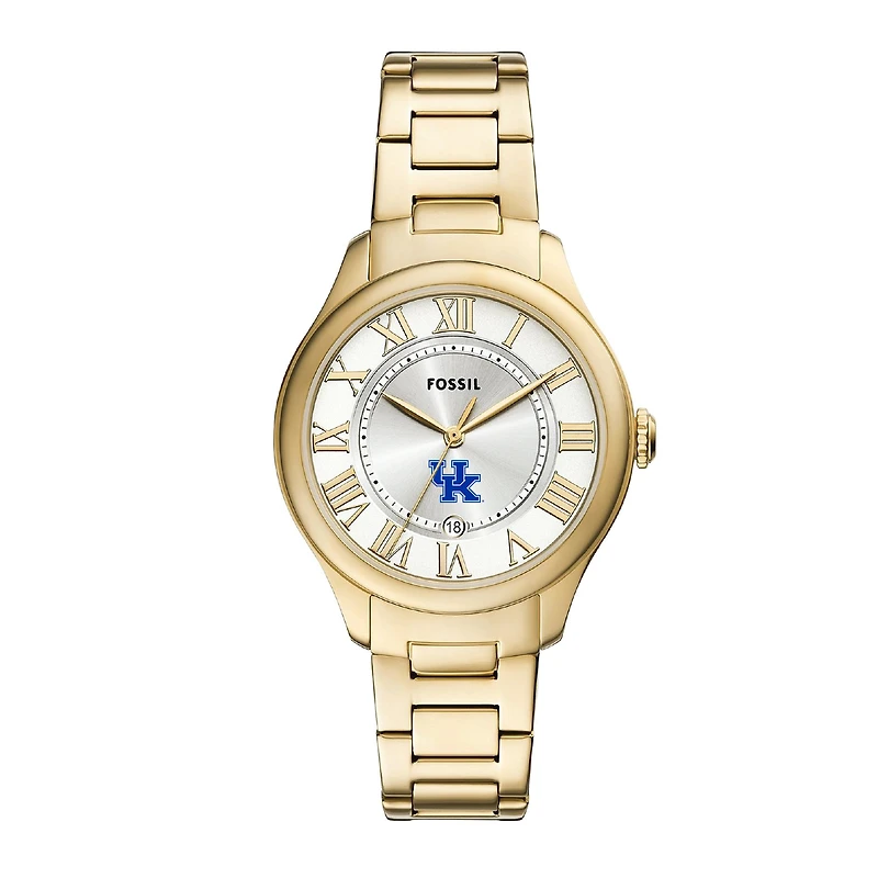 Fossil Kentucky Wildcats Gilmore Gold Stainless Steel Watch