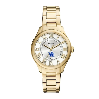 Fossil Kentucky Wildcats Gilmore Gold Stainless Steel Watch