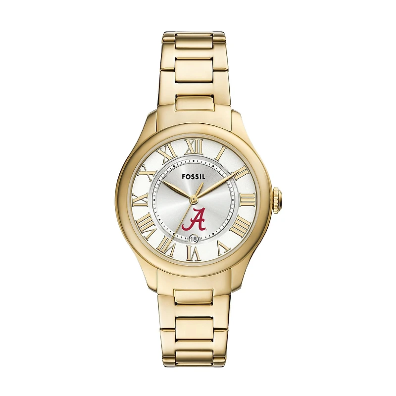 Fossil  Alabama Crimson Tide Gilmore Gold Stainless Steel Watch