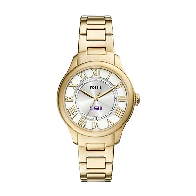 Fossil LSU Tigers Gilmore Gold Stainless Steel Watch