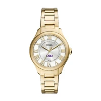 Fossil  LSU Tigers Gilmore Gold Stainless Steel Watch