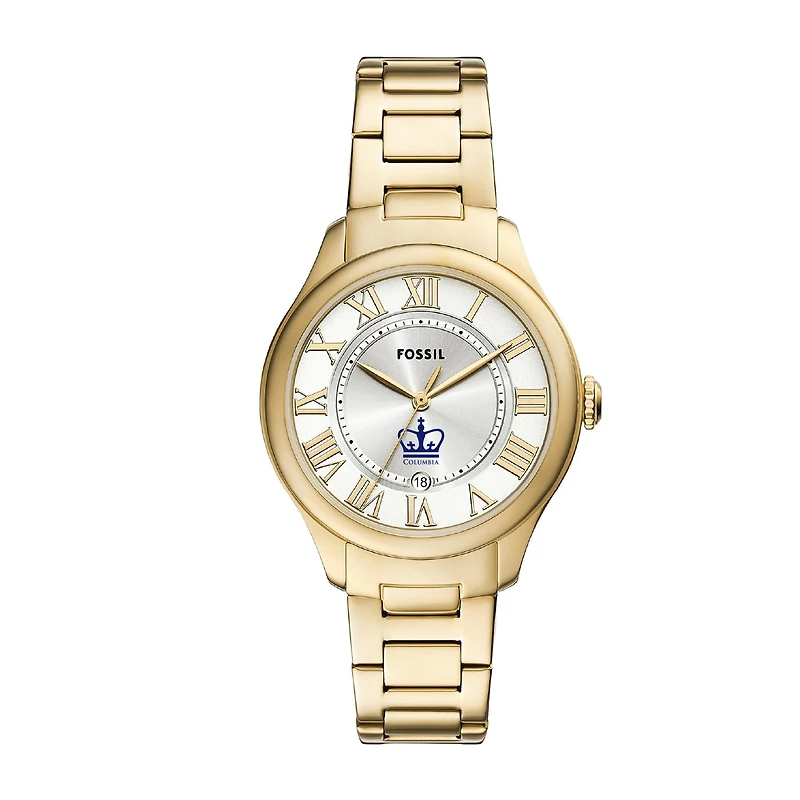 Fossil Columbia University Gilmore Gold Stainless Steel Watch