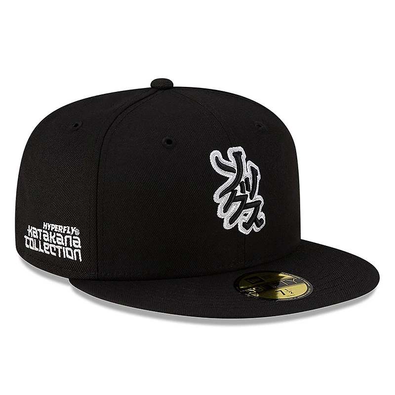 Men's New Era x Hyperfly Black Chicago White Sox 59FIFTY Fitted Hat
