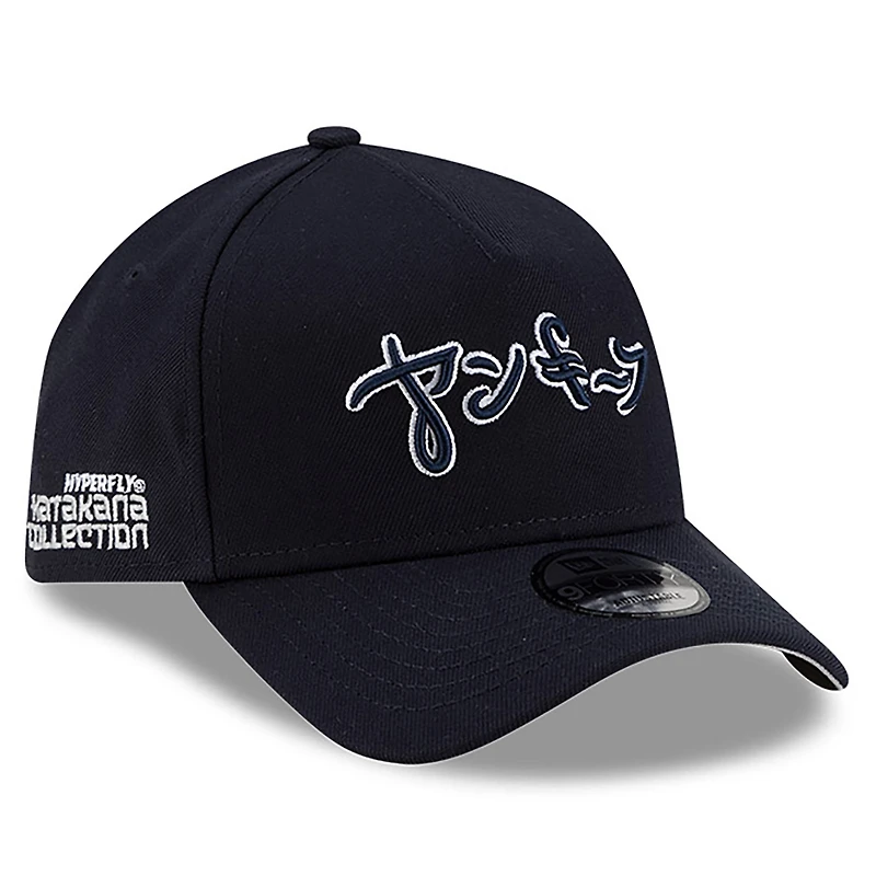 Men's New Era x Hyperfly Navy New York Yankees A-Frame 9FORTY Adjustable Hat