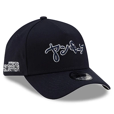 Men's New Era x Hyperfly Navy New York Yankees A-Frame 9FORTY Adjustable Hat