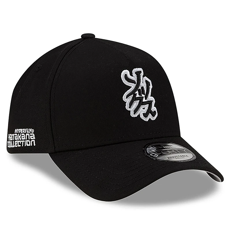 Men's New Era x Hyperfly Black Chicago White Sox A-Frame 9FORTY Adjustable Hat