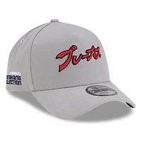 Men's New Era x Hyperfly Gray Atlanta Braves A-Frame 9FORTY Adjustable Hat