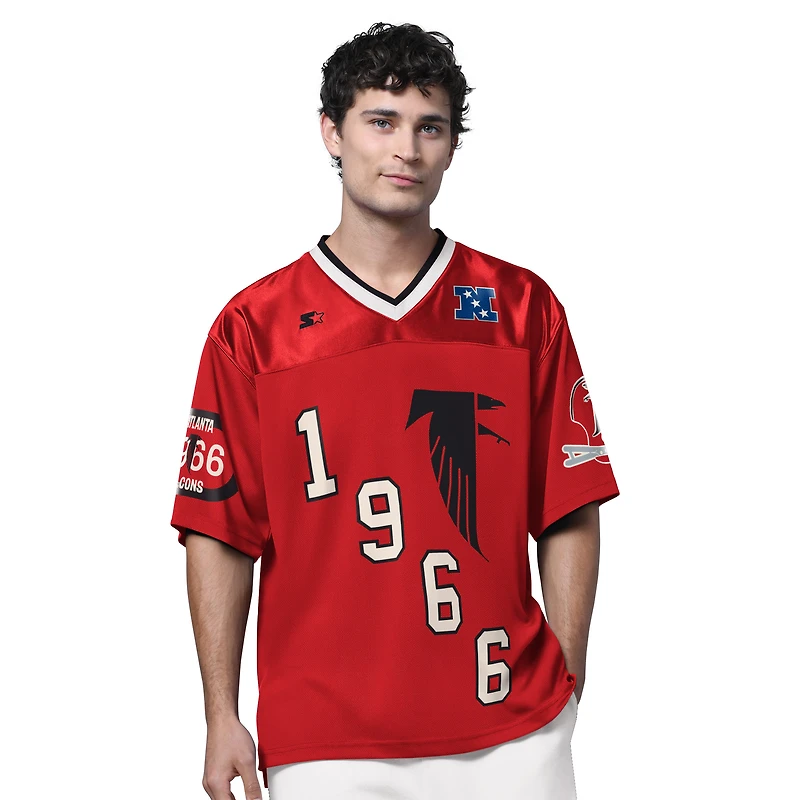 Men's Starter Red Atlanta Falcons 1966 Throwback Collection V-Neck Top