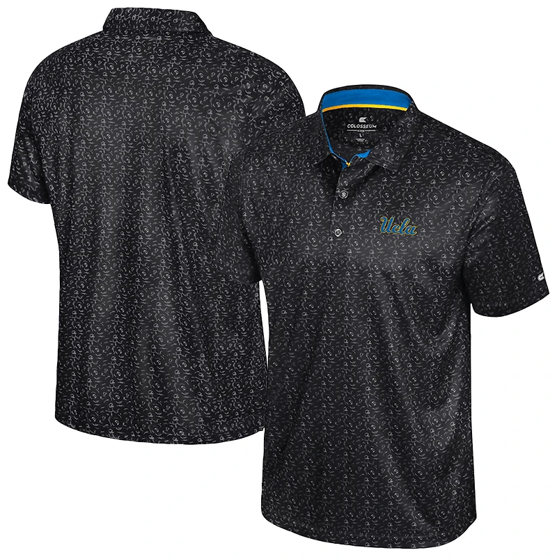 Men's Colosseum  Navy UCLA Bruins Football Print Polo