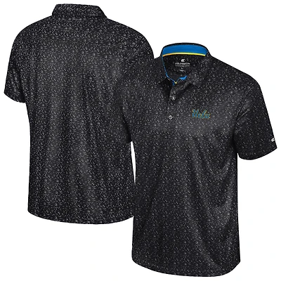 Men's Colosseum  Navy UCLA Bruins Football Print Polo
