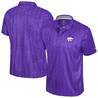 Men's Colosseum  Purple Kansas State Wildcats Football Print Polo