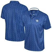 Men's Colosseum  Royal Kentucky Wildcats Football Print Polo