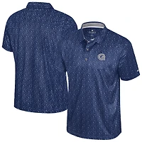Men's Colosseum  Navy Georgetown Hoyas Football Print Polo