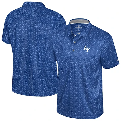 Men's Colosseum  Royal Air Force Falcons Football Print Polo
