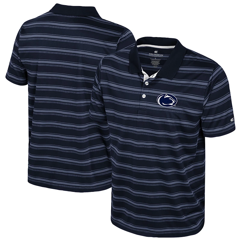 Men's Colosseum  Navy Penn State Nittany Lions Milk Steak Polo