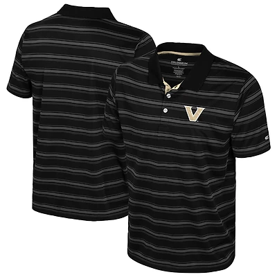 Men's Colosseum  Black Vanderbilt Commodores Milk Steak Polo
