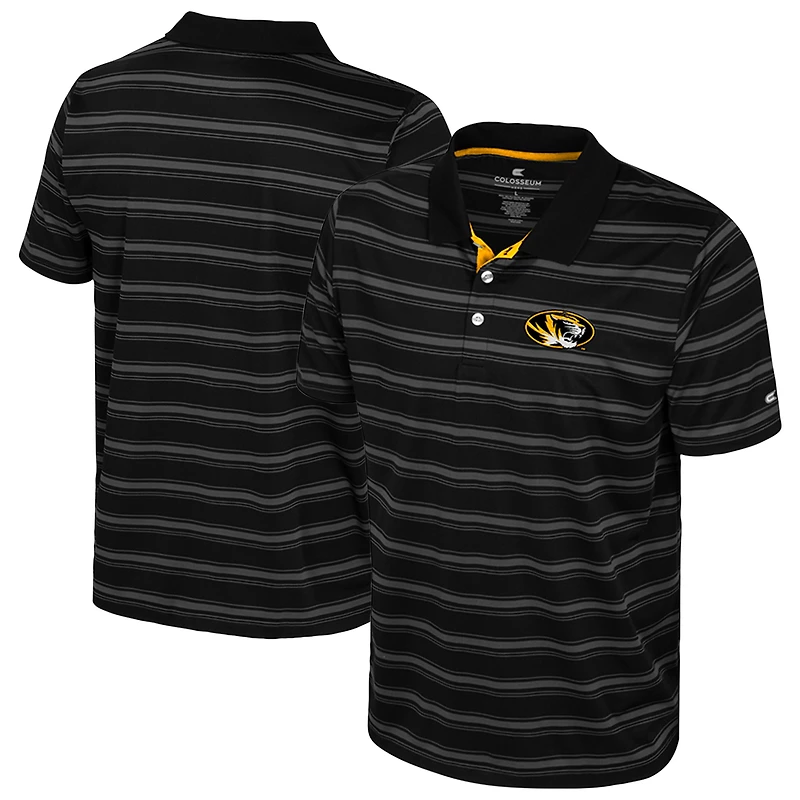 Men's Colosseum  Black Missouri Tigers Milk Steak Polo