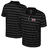 Men's Colosseum  Black Mississippi State Bulldogs Milk Steak Polo