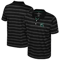 Men's Colosseum  Black Michigan State Spartans Milk Steak Polo