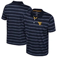 Men's Colosseum  Navy West Virginia Mountaineers Milk Steak Polo