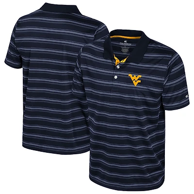 Men's Colosseum  Navy West Virginia Mountaineers Milk Steak Polo