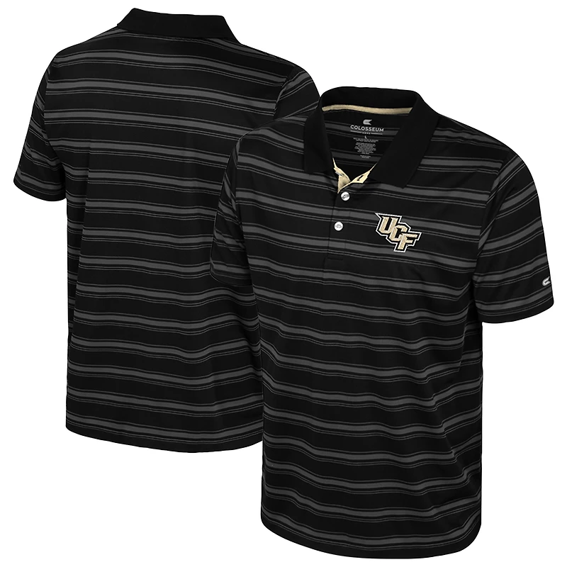 Men's Colosseum  Black UCF Knights Milk Steak Polo