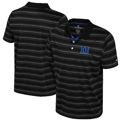 Men's Colosseum  Black Duke Blue Devils Milk Steak Polo