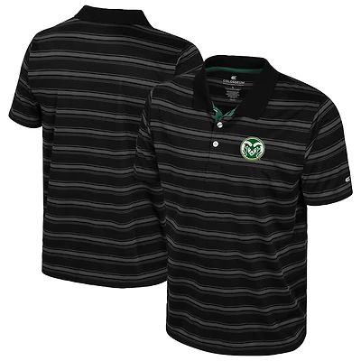 Men's Colosseum  Black Colorado State Rams Milk Steak Polo