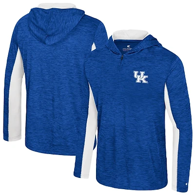 Men's Colosseum Royal Kentucky Wildcats Always Sunny Quarter-Zip Hoodie