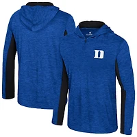 Men's Colosseum Royal Duke Blue Devils Always Sunny Quarter-Zip Hoodie