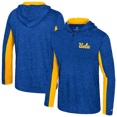 Men's Colosseum Blue UCLA Bruins Always Sunny Quarter-Zip Hoodie