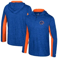Men's Colosseum Royal Boise State Broncos Always Sunny Quarter-Zip Hoodie